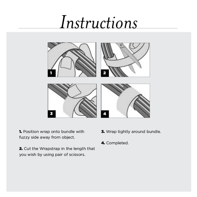 Rip-Tie WrapStrap - Black Roll