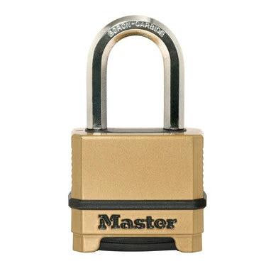 Padlock Masterlock M175XDLF with brass body and steel shackle