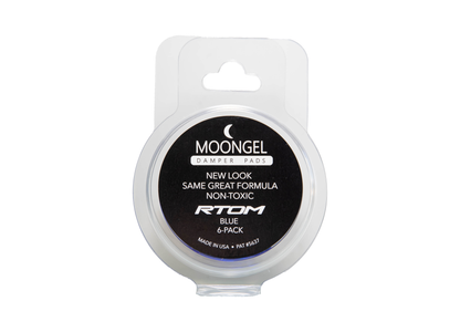 RTOM Moongels Drum Damper Pads - Blue (6-Pack)