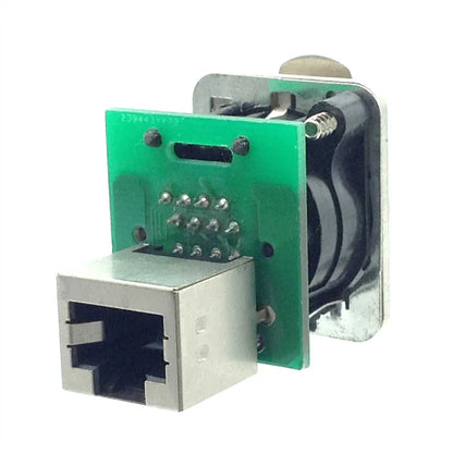 CAT6 EtherCON-Style D-Type Panel Mount Pass-Through Connector NE-EC-PM-PT-N