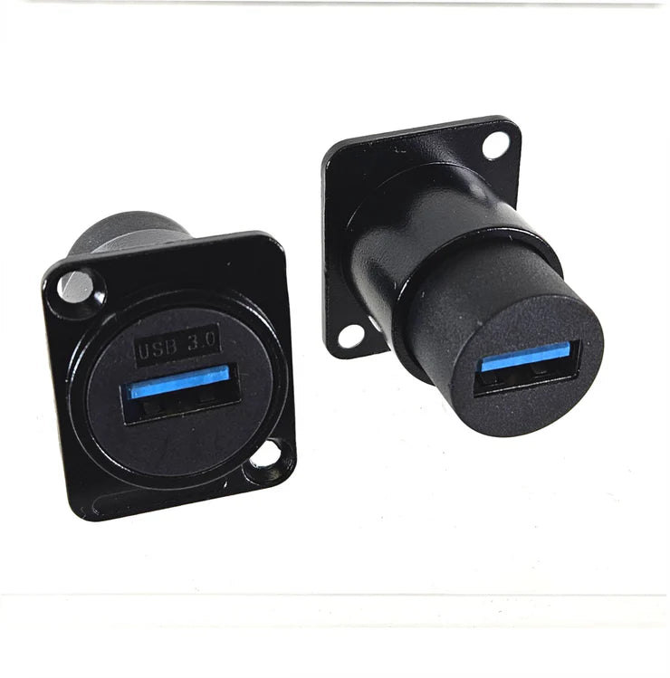 Pass Through USB 3.0 D Type Chassis Panel Mount