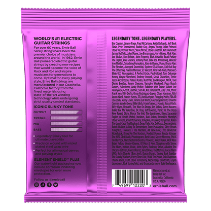 Ernie Ball Power Slinky 11-48 nickel-wound electric guitar strings in pink packaging