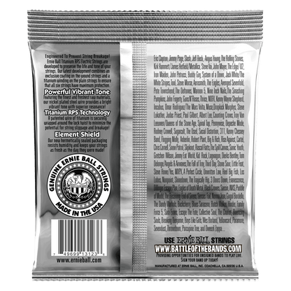 Guitar strings by Ernie Ball, 9-42 Super Slinky, coated titanium for electric guitars