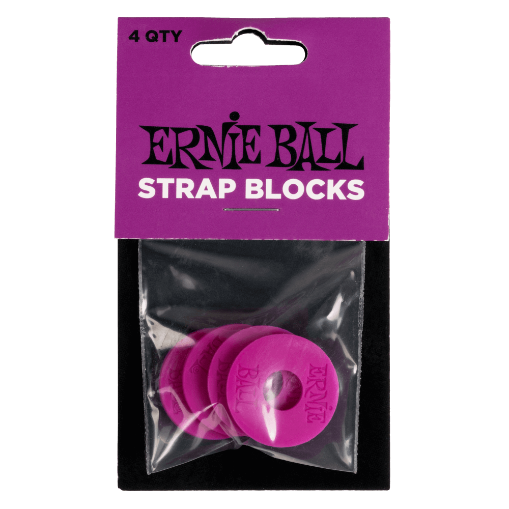 Ernie Ball Strap Blocks - Purple - 4 Pack