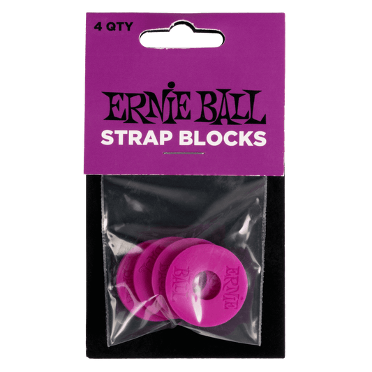 Ernie Ball Strap Blocks - Purple - 4 Pack