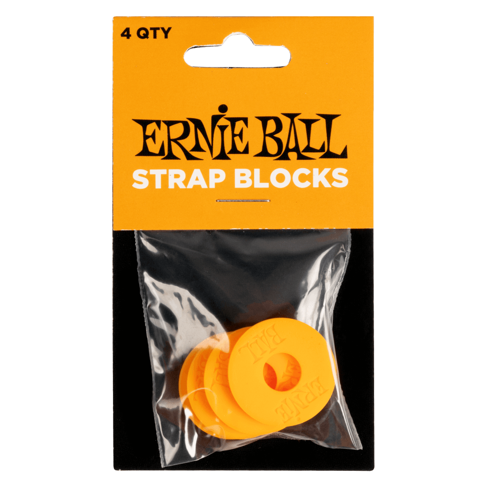 Ernie Ball Strap Blocks - Orange - 4 Pack