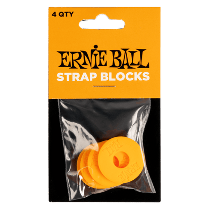 Ernie Ball Strap Blocks - Orange - 4 Pack