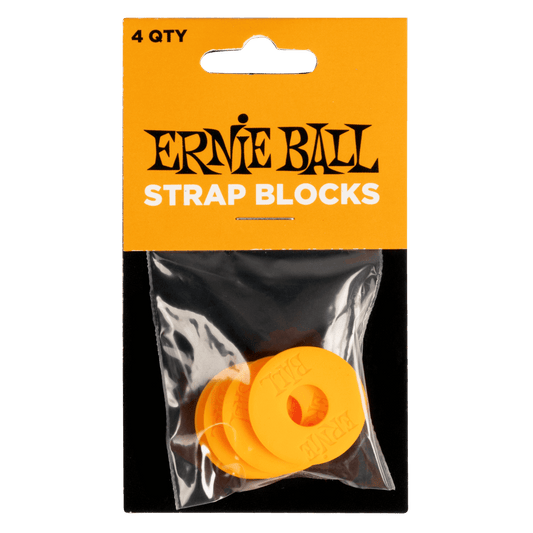Ernie Ball Strap Blocks - Orange - 4 Pack