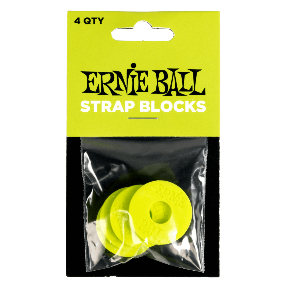 Ernie Ball Strap Blocks - Green- 4 Pack