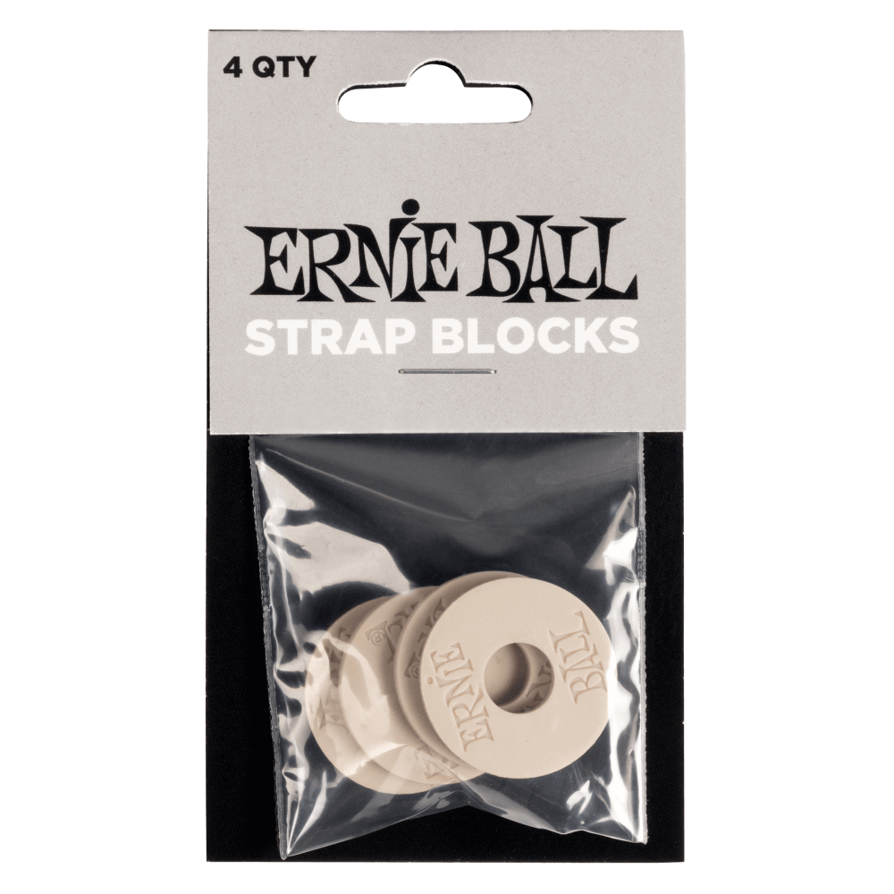 Ernie Ball Strap Blocks - Grey - 4 Pack