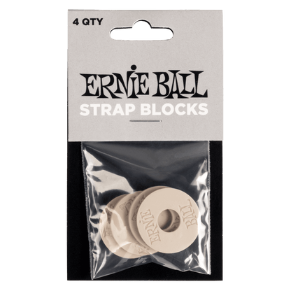 Ernie Ball Strap Blocks - Grey - 4 Pack