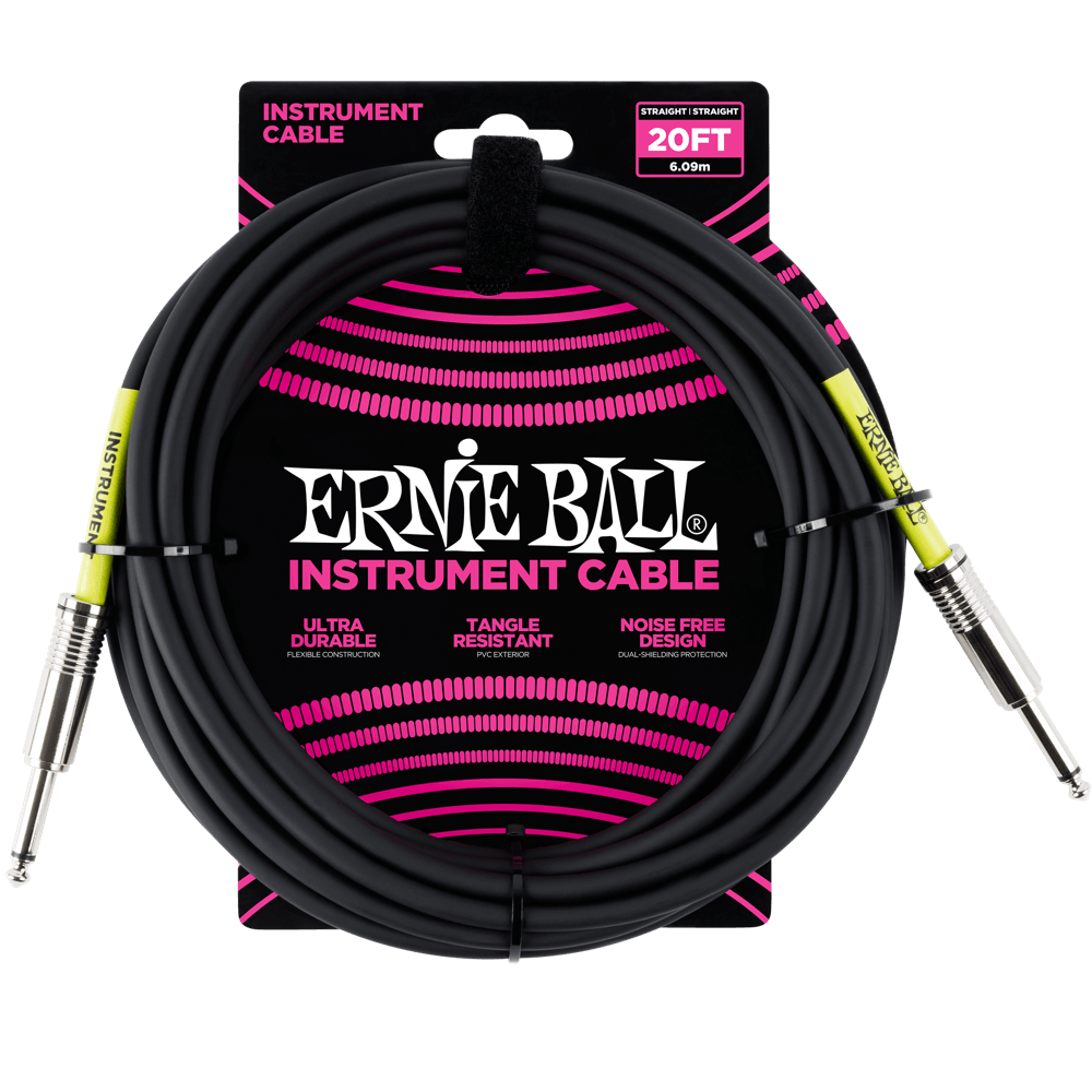 Ernie Ball Classic Instrument Cable Straight/Angle 20ft