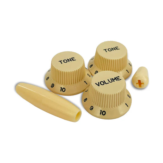Allparts Complete Knob Set for Strat Cream