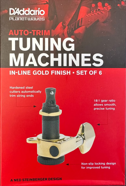D'Addario Auto-Trim Locking Tuning Machines (6 In-Line)