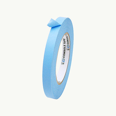 Roll of blue tape on a white background