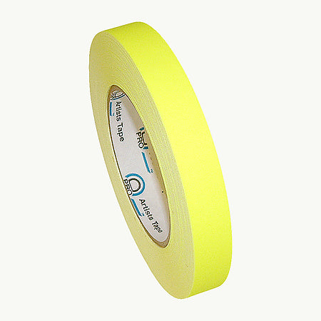 Fluorescent yellow tape on a white background