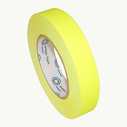 Roll of yellow tape with a brand label on a white background