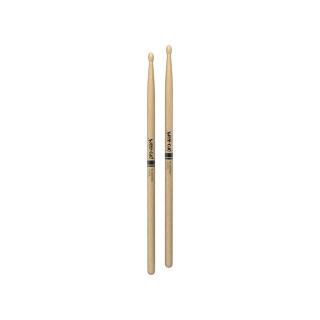 ProMark Classic Forward 5B Hickory Drum Sticks with oval wood tips, pair