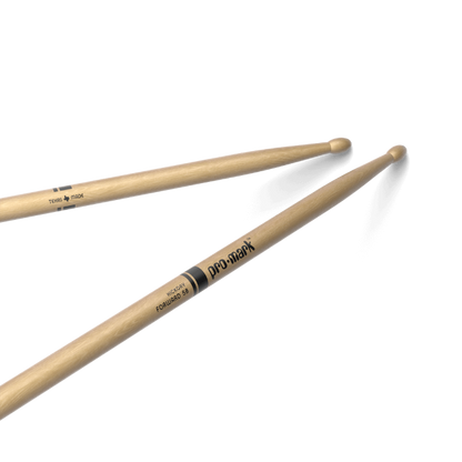 ProMark Classic Forward 5B Hickory Drum Sticks with oval wood tips, two sticks