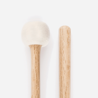 ProMark MT3 Shira Kashi Multi-Purpose Felt Mallet with natural wood handle and white felt head by D'Addario.