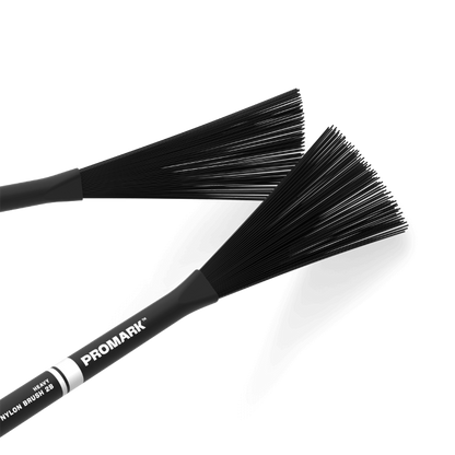 Promark heavy nylon brush pair for drums, black 2B