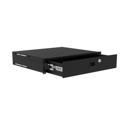 2U Lockable Lightweight Aluminum Rack Drawer – 14" Deep