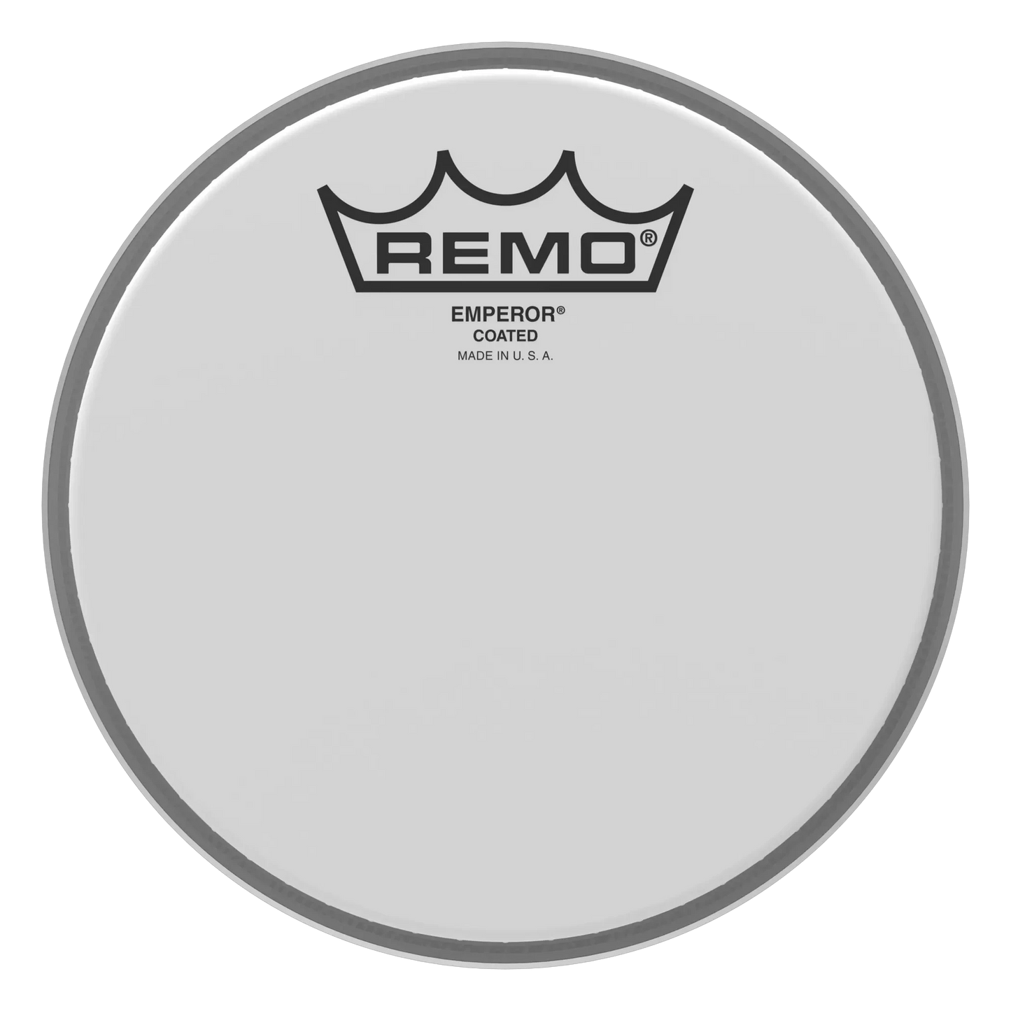Remo Emperor Coated drum head with logo on a white background