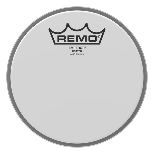 Remo Emperor Coated drum head with logo on a white background