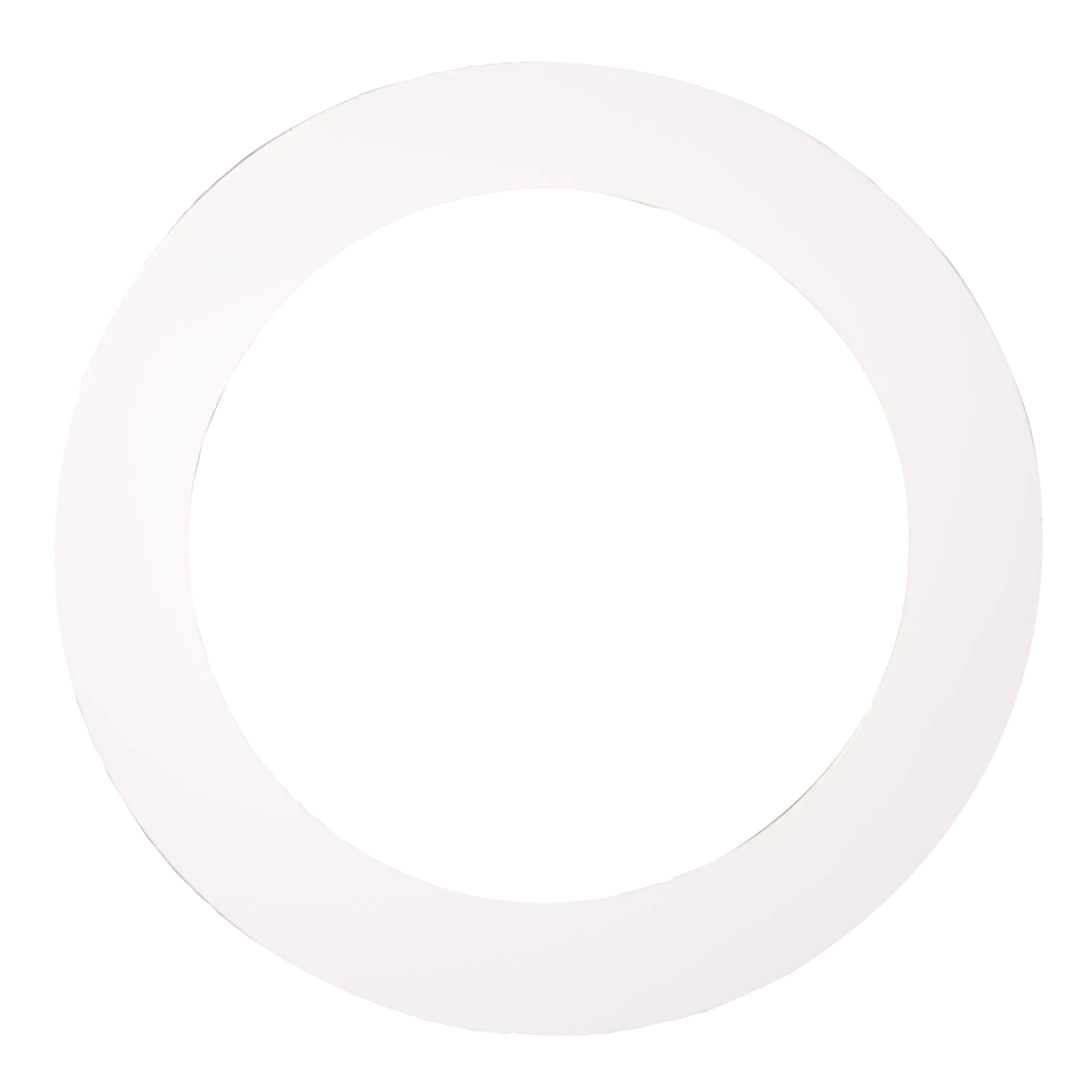 Round white object on a white background