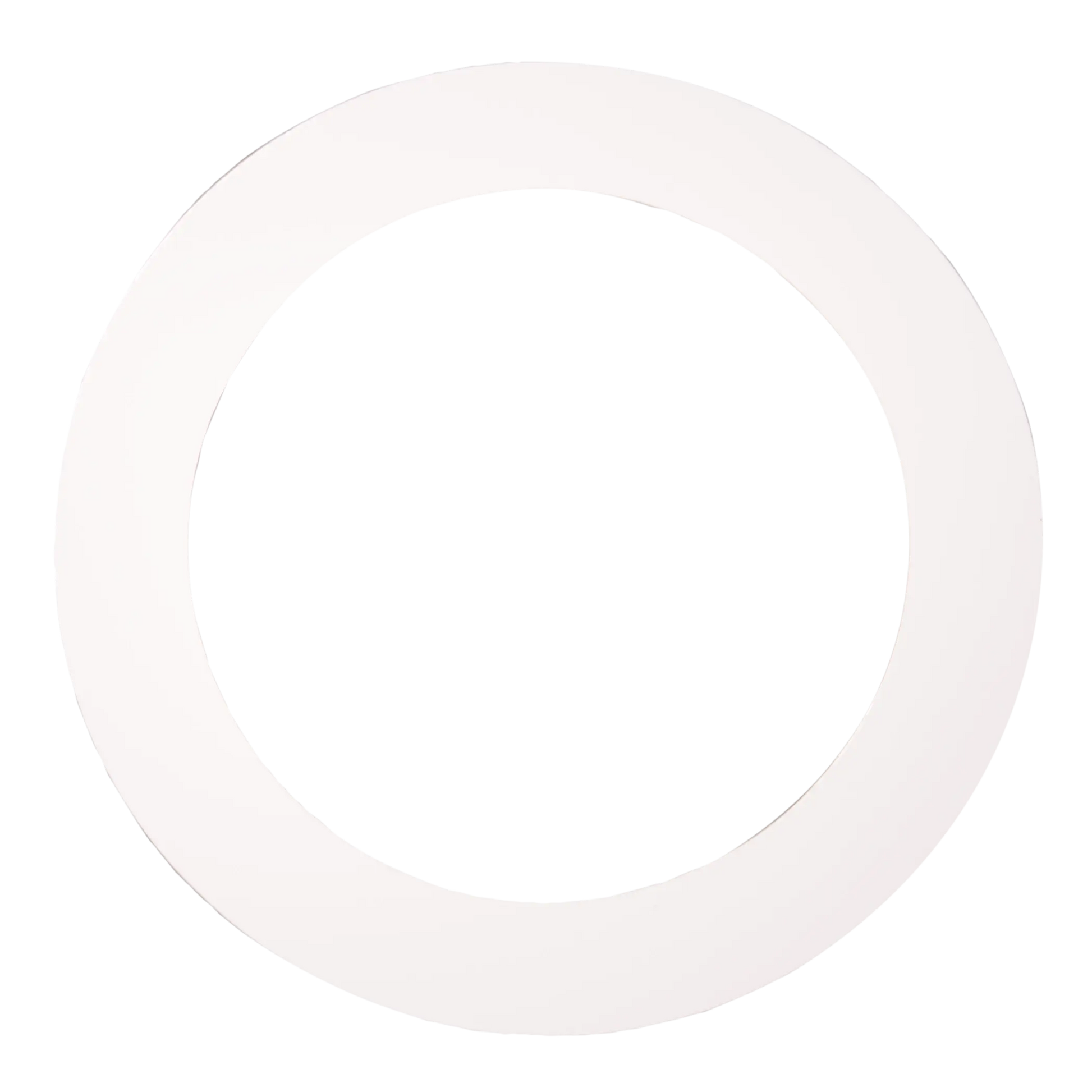 Round white object on a white background