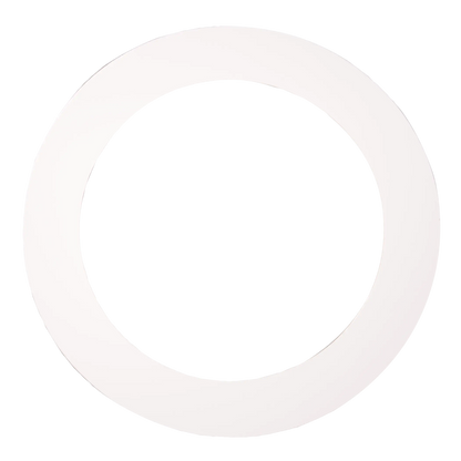 Round white object on a white background