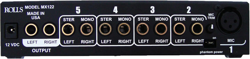 Rolls MX122 MiniMix Pro Mic/Source Mixer