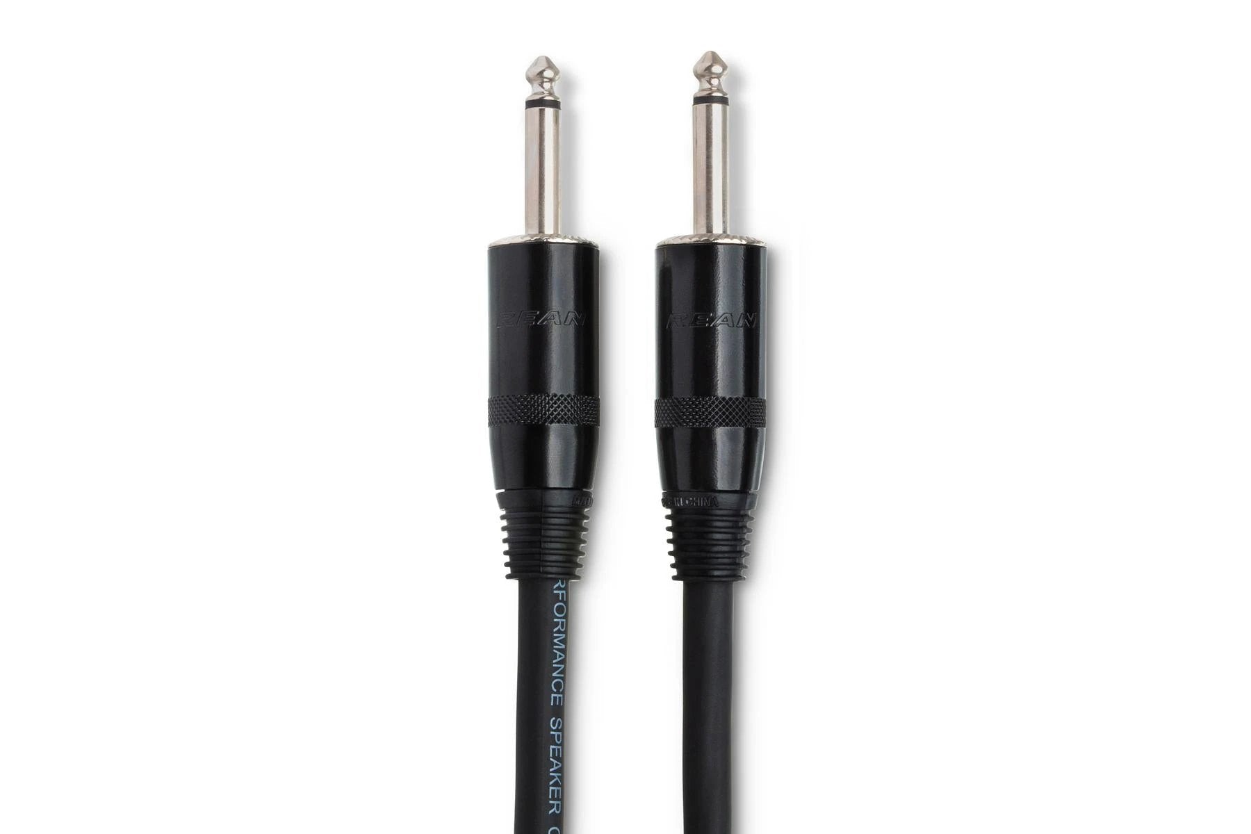 Hosa SKJ Pro speaker cables, REAN 1/4 in TS plugs, black pair