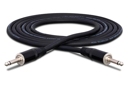 Hosa SKJ Pro speaker cable with two 1/4 in plugs, black, RoHS compliant