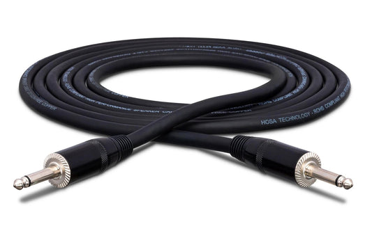 Hosa SKJ Pro speaker cable with two 1/4 in plugs, black, RoHS compliant