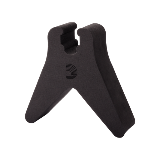 D'Addario Universal Neck Rest, black foam guitar accessory with visible D'Addario logo