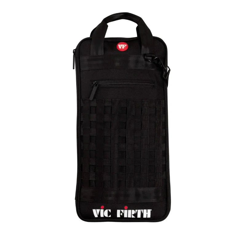 Vic Firth Performer Classic Stick Bag, black drum stick bag with front zipper pocket and visible Vic Firth logo.
