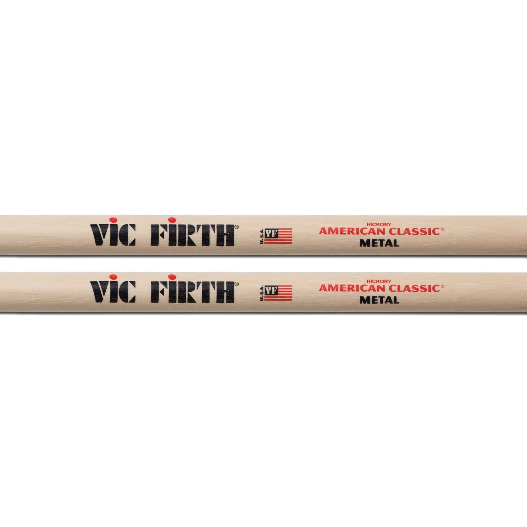 Two Vic Firth drumsticks on a white background