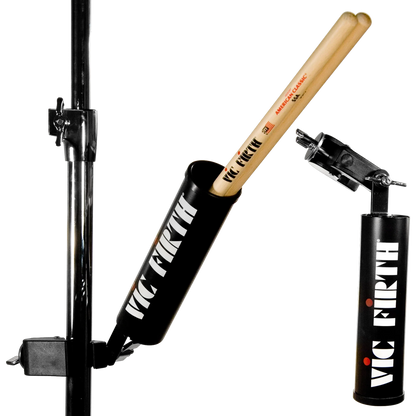Drum Stick stand with Vic Firth drumsticks on a white background