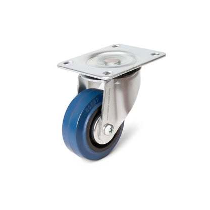Penn Elcom 3 1/8" Swivel Caster with Rubber Blue Wheel W0990/80