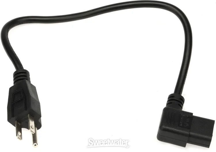 Hosa PWC-141R 1' 3 Prong Male to Right Angle IEC Female Power Cord