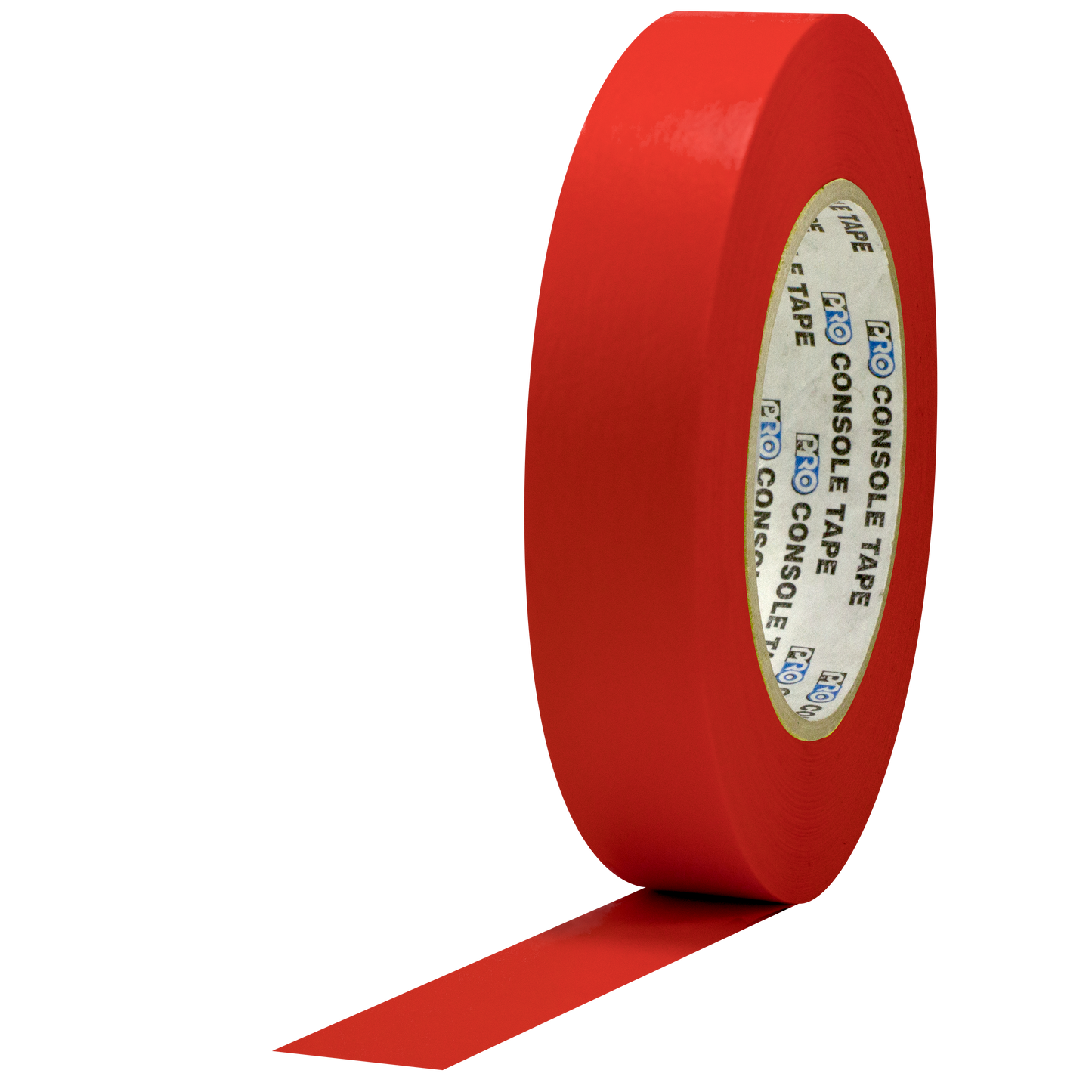 Red tape roll on a white background