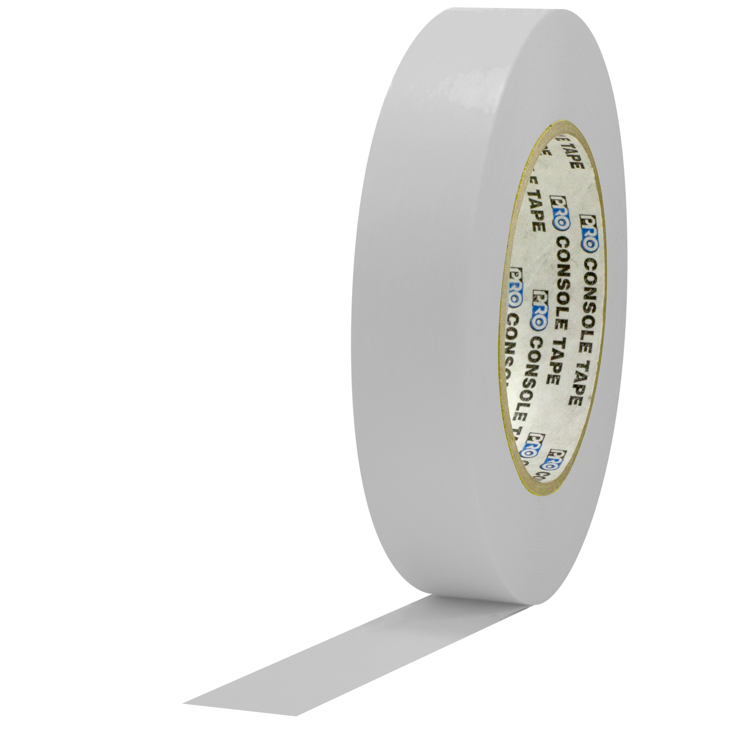 White console tape with a visible brand label on a white background
