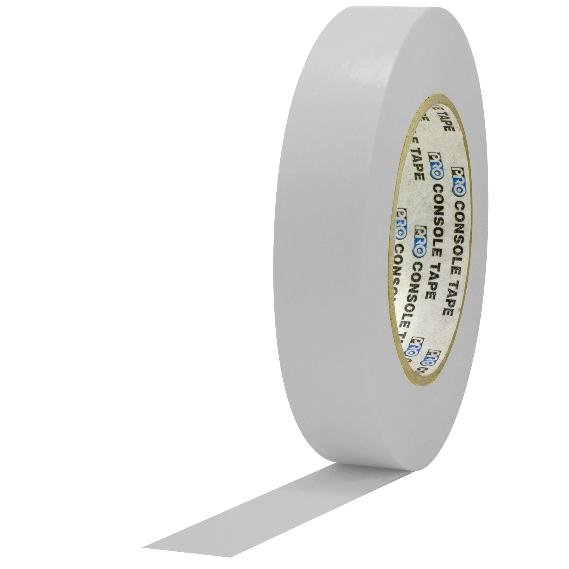 White console tape with a visible brand label on a white background