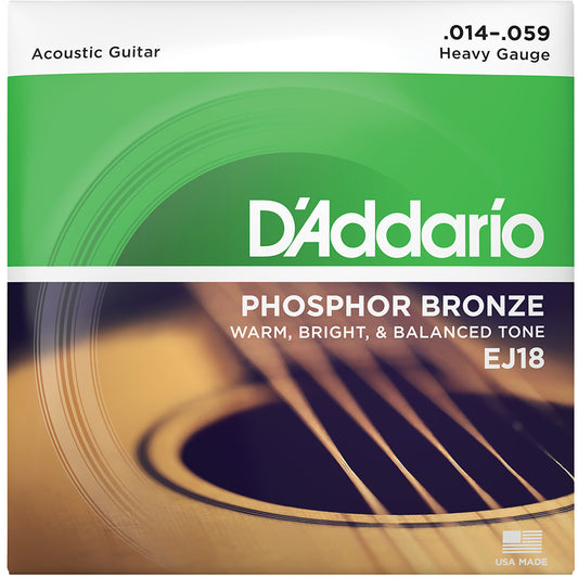 D'Addario 14-59 Heavy, Phosphor Bronze Acoustic Guitar Strings