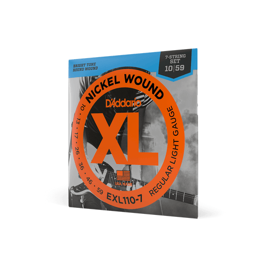 D'Addario 10-59 Regular Light 7-String, XL Nickel Electric Guitar Strings