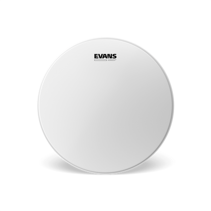 Evans Power Center Reverse Dot Snare Drumhead, white coated batter with Evans logo