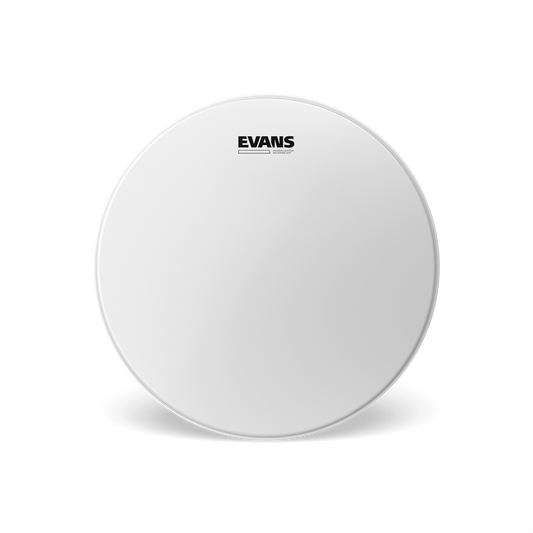Evans Power Center Reverse Dot Snare Drumhead, white coated batter with Evans logo