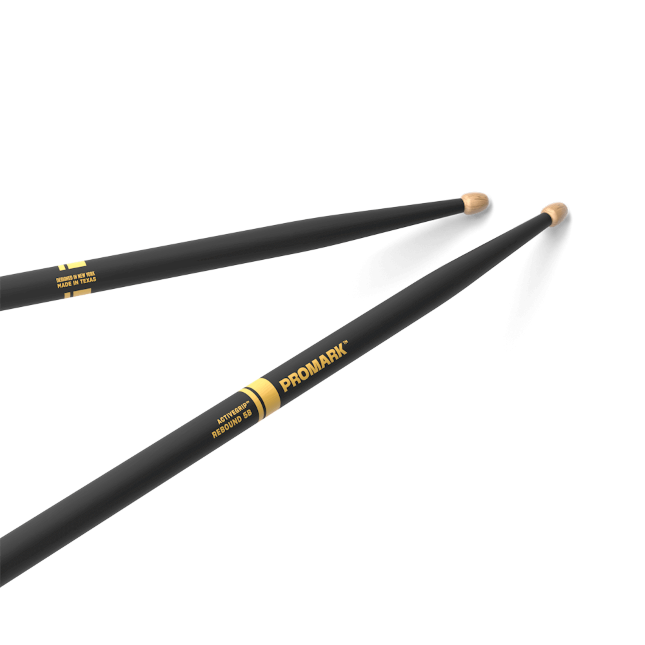 Promark Rebound 5B ActiveGrip Hickory Drumsticks, Acorn Tip