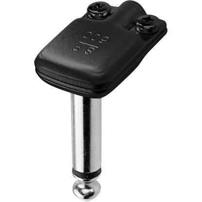 SquarePlug SP500BK Low Profile Right Angle 1/4" TS Plug BLACK (Up to 5.6mm Cable OD)